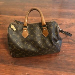 Genuine leather Louis Vuitton hand bag